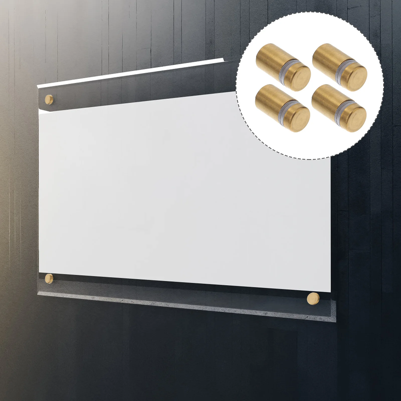 

8Pcs Stainless Steel Advertising Nails Rustproof Standoff Screws for Glass Acrylic Plate Sign Holders Hardware