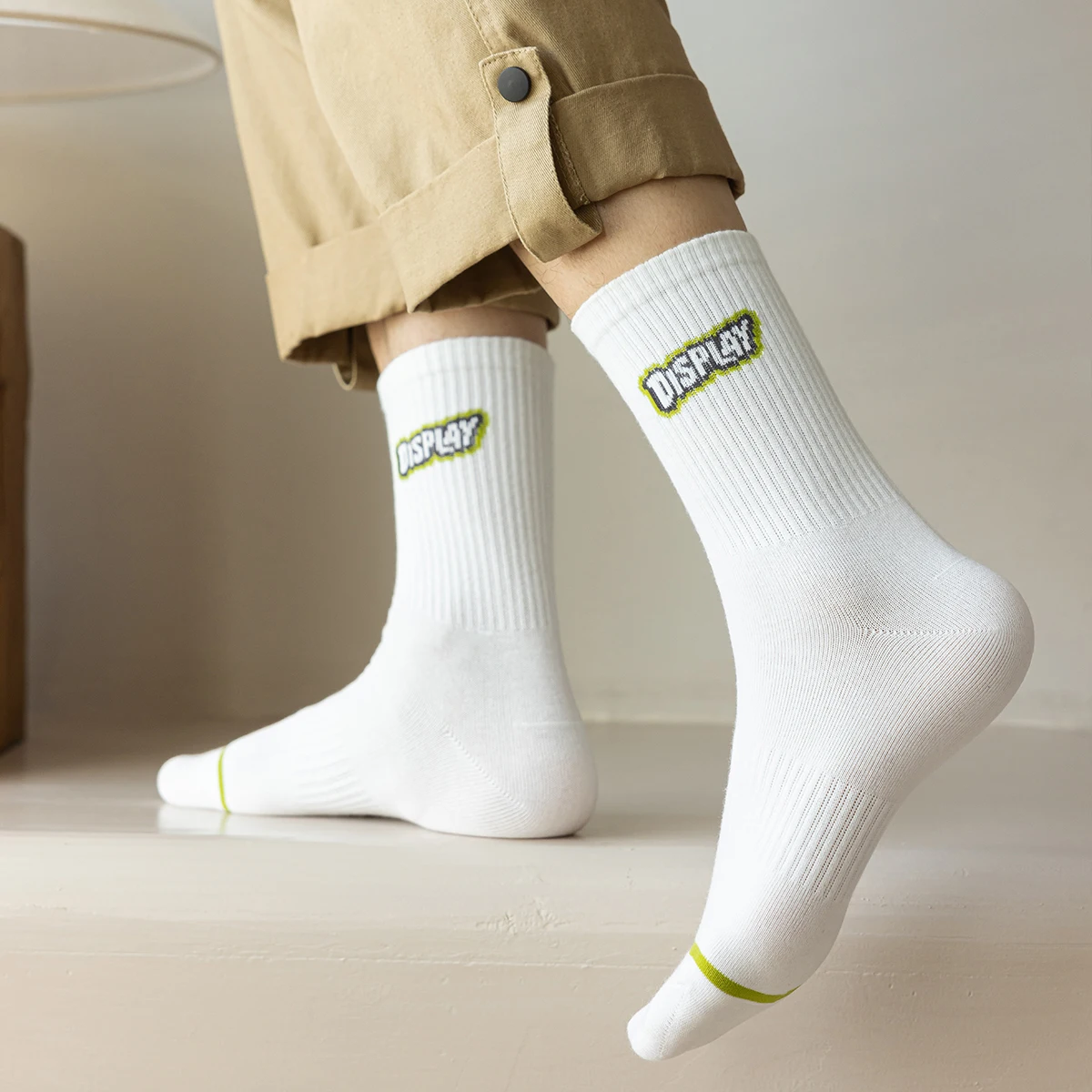 جوارب أنبوبية ناعمة من الجاكار والخماسي للسيدات ، جوارب قصيرة للياقة البدنية ، مرنة ونابضة بالحياة ، ملابس الشارع الشهير ، التدريب ، كاواي