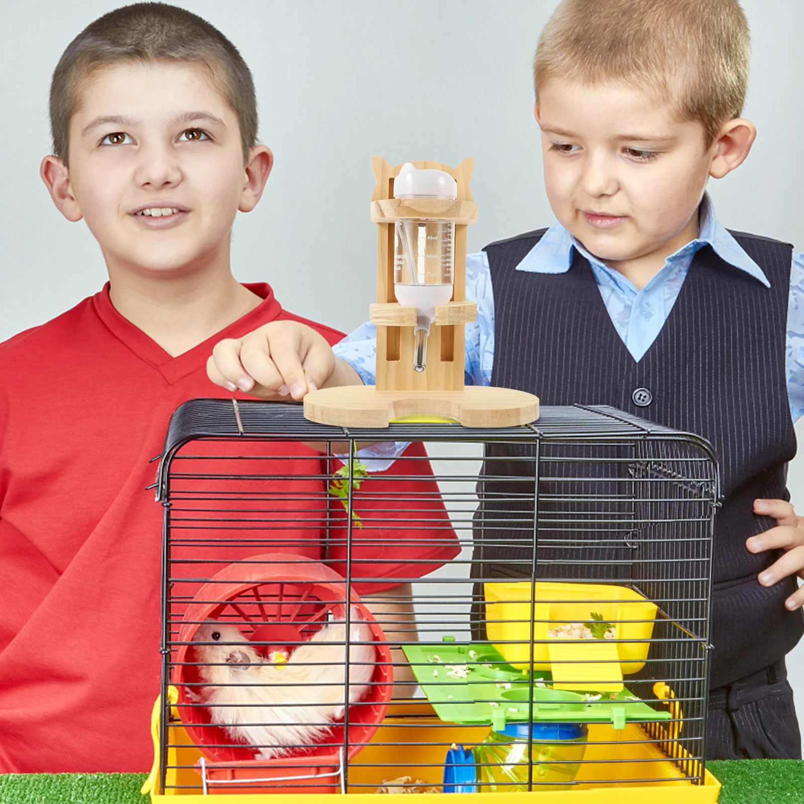 

1 set Hamster Water Bottle With Stand Clear Pet Drinking Bottle For Small Animals Leak-Proof Feeder Cage Accessories Dispenser