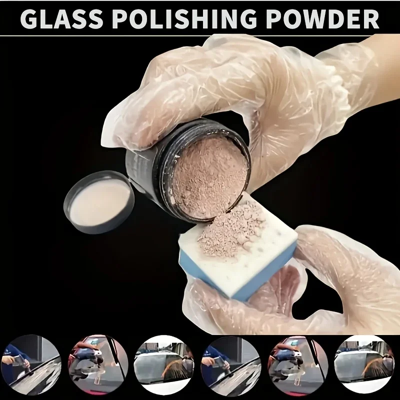 Усовершенствованный порошок для полировки стекла удаляет царапины и пятна, быстрая полировка, усилия ясность лобовых стекол и зеркал автомобиля.