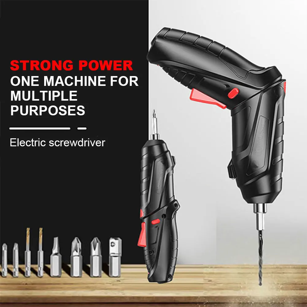 Rechargeable Electric Screwdriver Set Wireless 3.6V Home Use Tool with LED Lighting Power Drill Portable Hand Tool Kit