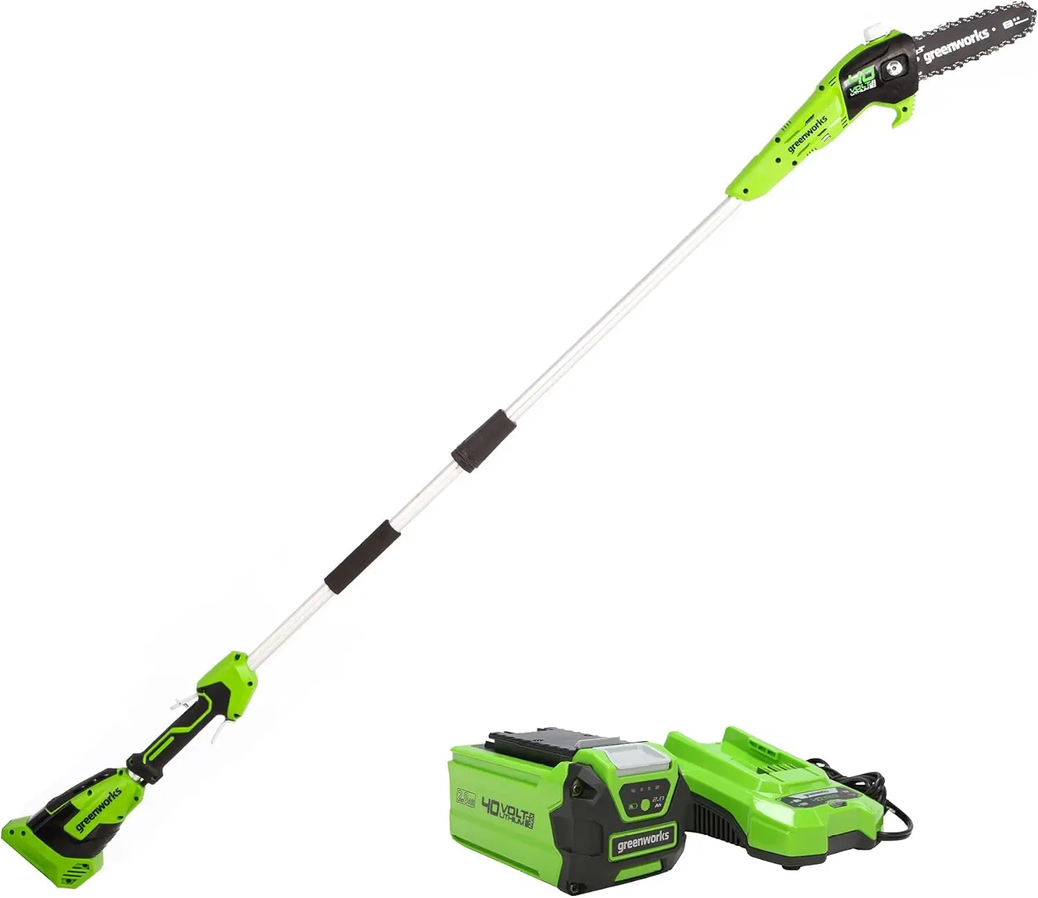 40V 8-Inch Cordless Polesaw, 2.0Ah Battery And Charger Included Ps40B210