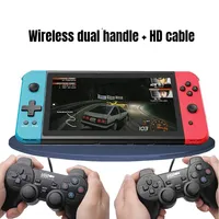 POWKIDDY X70 Portable Retro Handheld Game Console 7-inch HD Screen Video Games Consoles Two-Player TV Out Gaming Player Box Gift