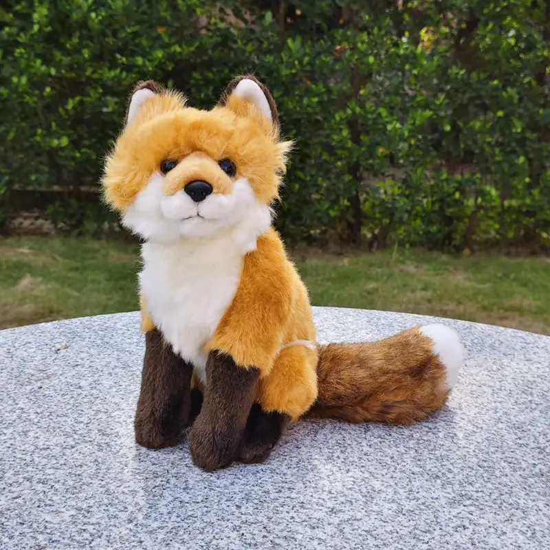 

Realistic Red Fox Dolls Cute Fox Figurines Little Fox Cloth Plush Toys Simulation Stuffed Doll Kawaii Toy Gifts