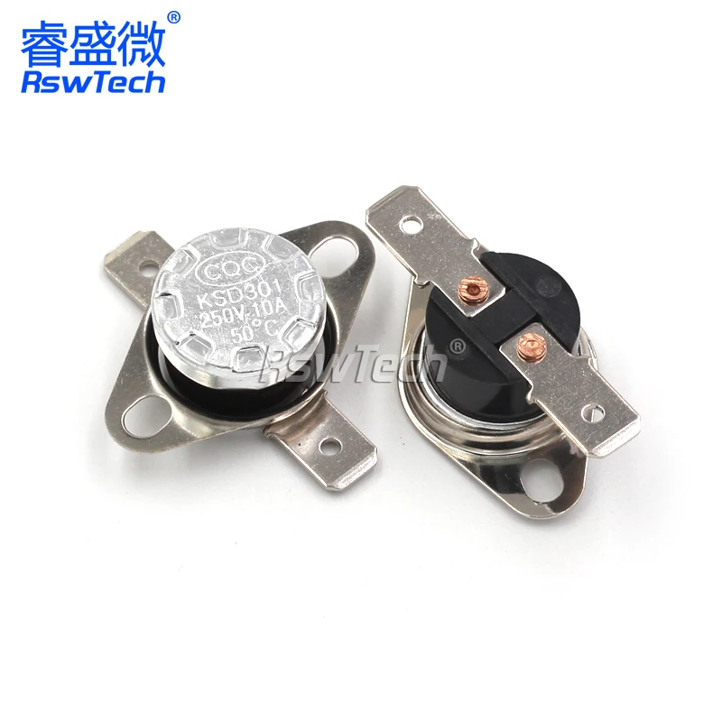 KSD301 250V 10A Normally Open/Normally Close NO Thermostat Temperature Thermal Control Switch DegC 40-150 Celsius Degree