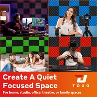 TOUO Acoustic Foam Fireproof Soundproofing Sponge 6/12/24/48 Pcs Egg Crate Soundproof Foam Studio Home Sound-absorbing 5