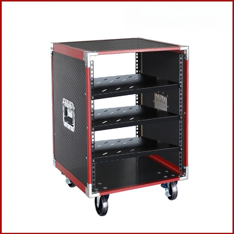 12U Mobile Amplifier Cabinet – Integrated Outdoor Audio Rack with Wheels, Portable Equipment Case