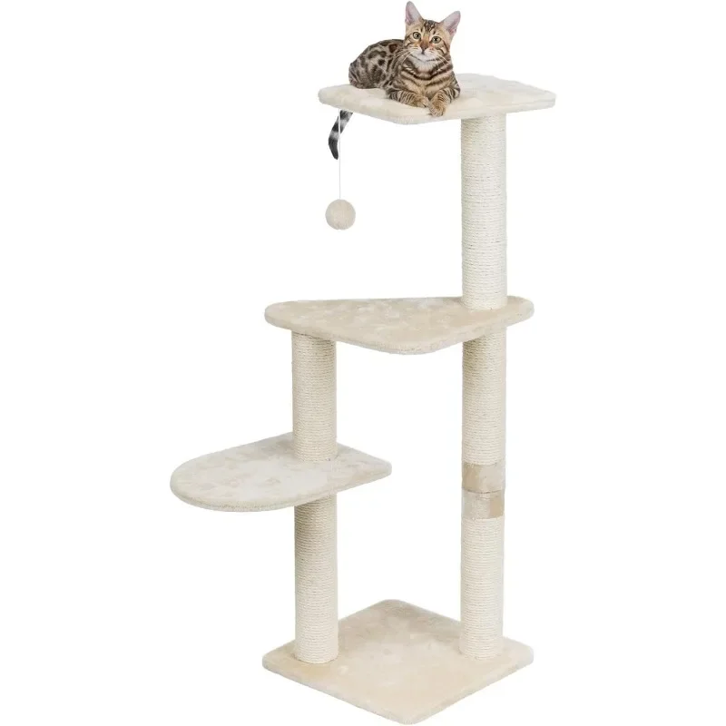 Pet Products Altea Cat Tree (beige with Paw Prints), Large Size