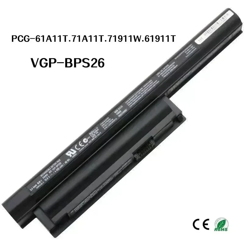 100% Original 5300mAh for Sony VGP-BPS26 BPL26 CA26EC EG38 PCG-61A11T PCG-71A11T PCG-71911W PCG-61911T PCG-71911X Laptop Battery