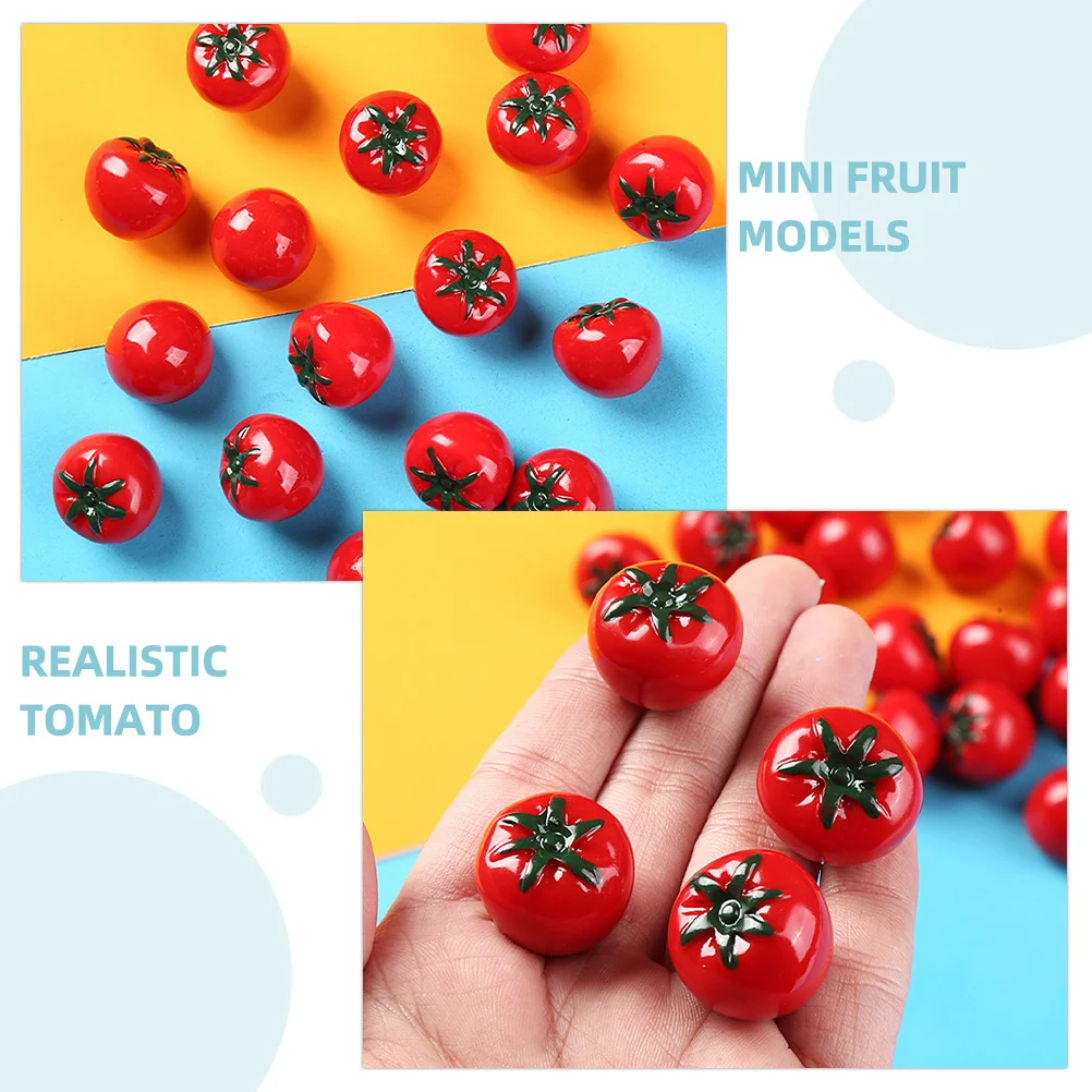 

12Pcs Mini Fake Tomato Models Lifelike Simulation Artificial Fruit Scene Decor DIY Phone Case Charm Mini Artificial Tomato
