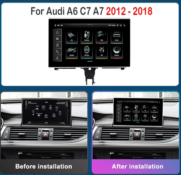 Android 15 Auto-Multimedia-Player Für Audi A6 C7 A7 2012 ~ 2018 Touchscreen Carplay Musik Stereo GPS Navigation 8 + 128 GB Auto Radio – Detail 3