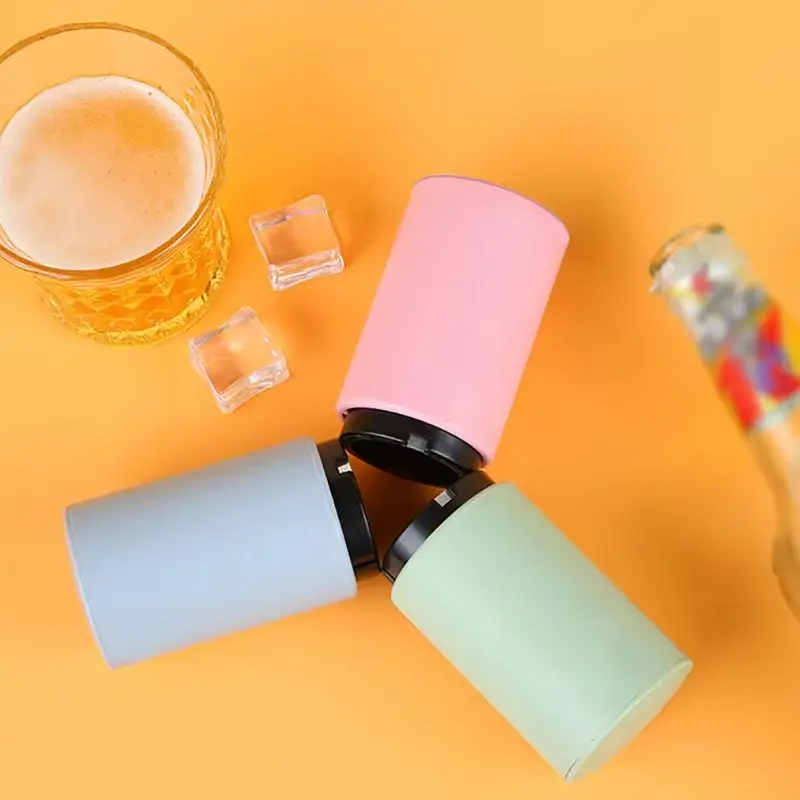 Automatic Magnetic Beer Bottle Opener, Push Down and Pop Off Cap Opener, Magnetic Cap Catcher, Beer Soda Glass Bottle Opener