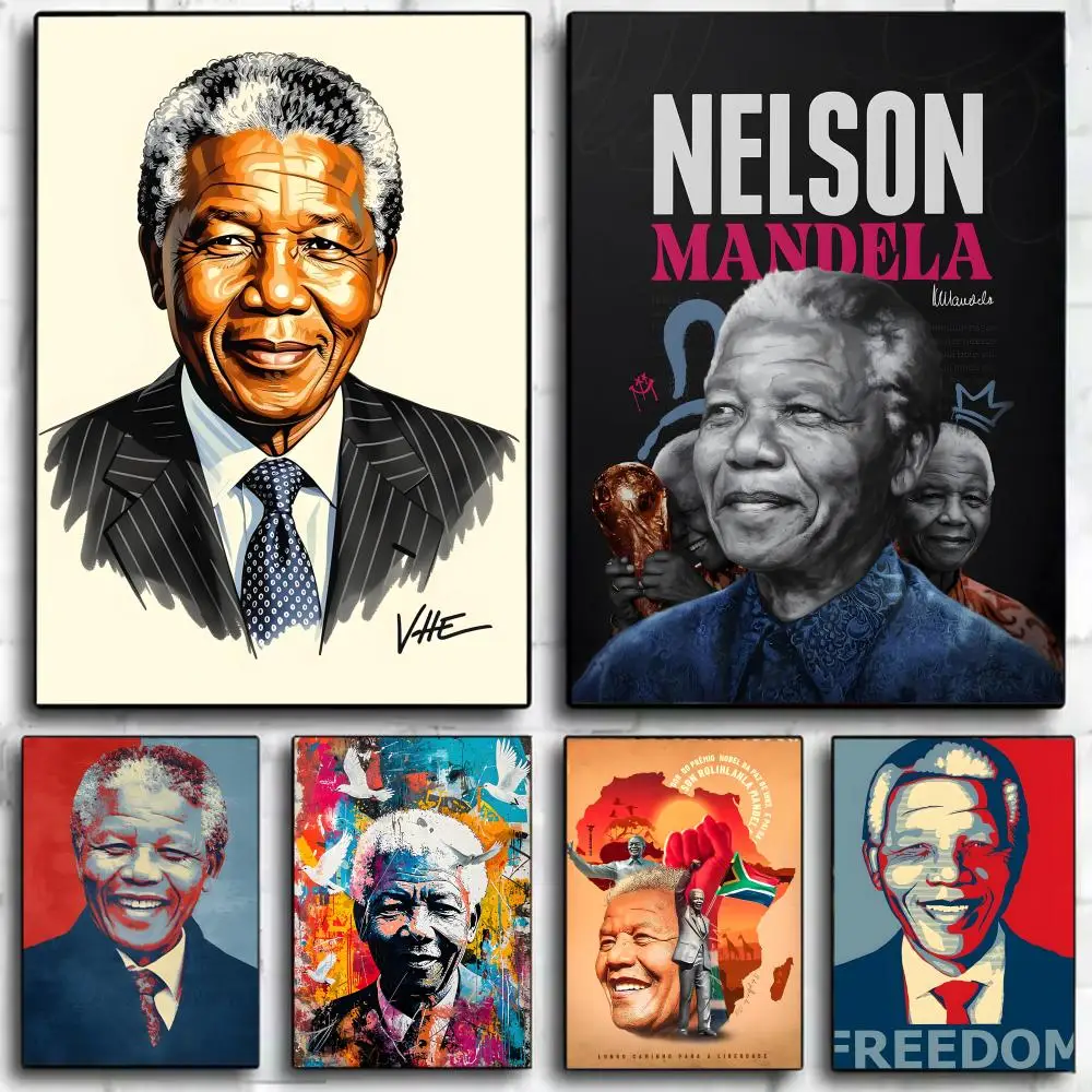 Affiche murale inspirante du politicien N-Nelson Mandela, impression artistique, peinture murale décorative, décoration de la maison, cadeau sans cadre