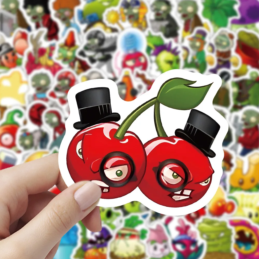 10/30/50/100PCS Game Plants vs. Zombies Stickers PVZ Funny Cartoon Cute Graffiti Waterproof Decal Kids Toy Gift for Guitar - Image 2