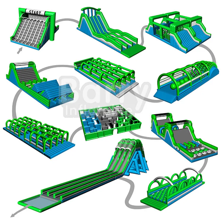 Commercial 5K Infla  Obstacle Course for Adults Large Outdoor Infla  Running Obstacle Race Equipment