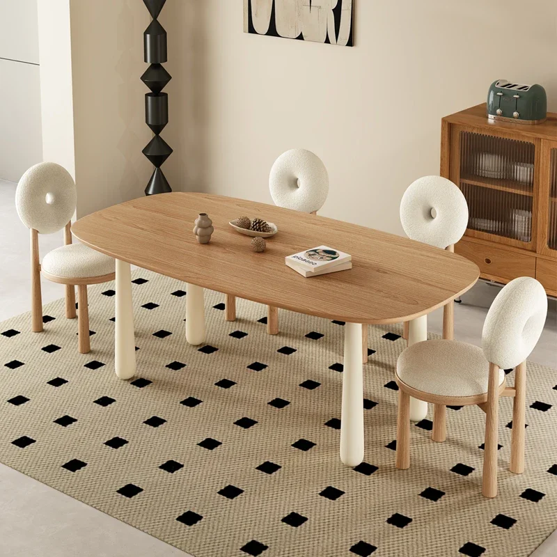 

Modern Japanese Dining Table Small Apartmen Solid Wood Kitchen Luxury Coffee Tables Center Designer Mesas De Comedor Furniture