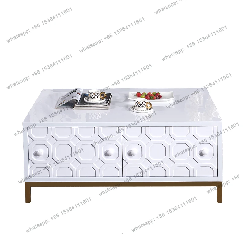 

56Modern simple style coffee table post-modern light luxury style large and small apartment high-end coffee table TV cabinet
