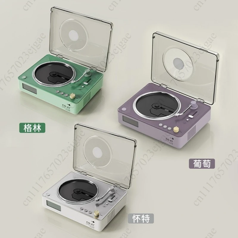 CD Player CD67 Classic Retro Speaker Disc CD Sound System Supports LINE OUT/USB/TF CARD/Bluetooth 5.0 Home Player Speaker