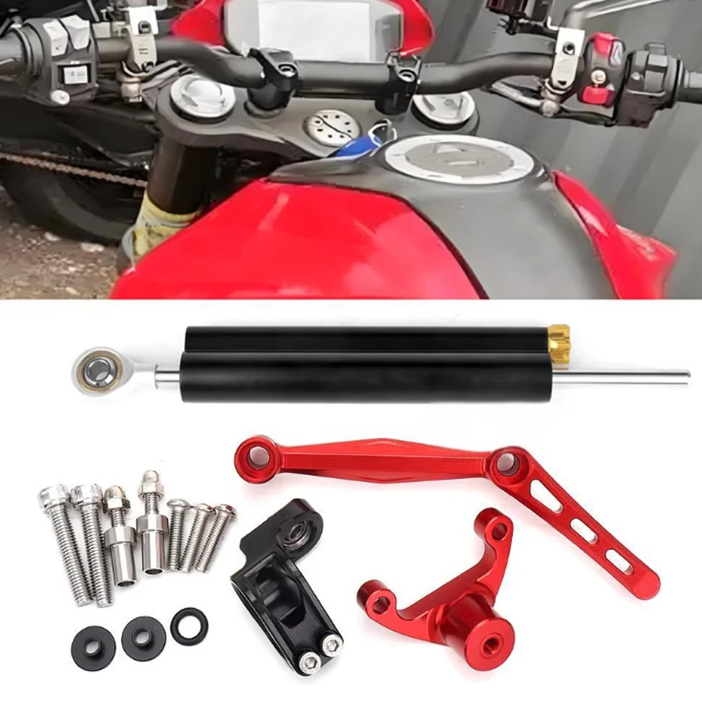 

For Ducati Monster 950 Monster937 2021 2022 2023 NEW Motorcycle Handlebar Steering Damper Kit Stabilizer Mounting Bracket