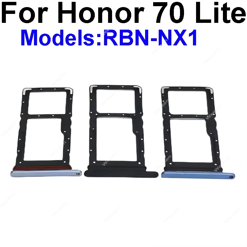 Para Huawei Honor 70 Pro Lite bandeja de tarjeta Sim enchufe adaptador de ranura para tarjeta Sim soporte de conector de ranura piezas de repuesto de reparación