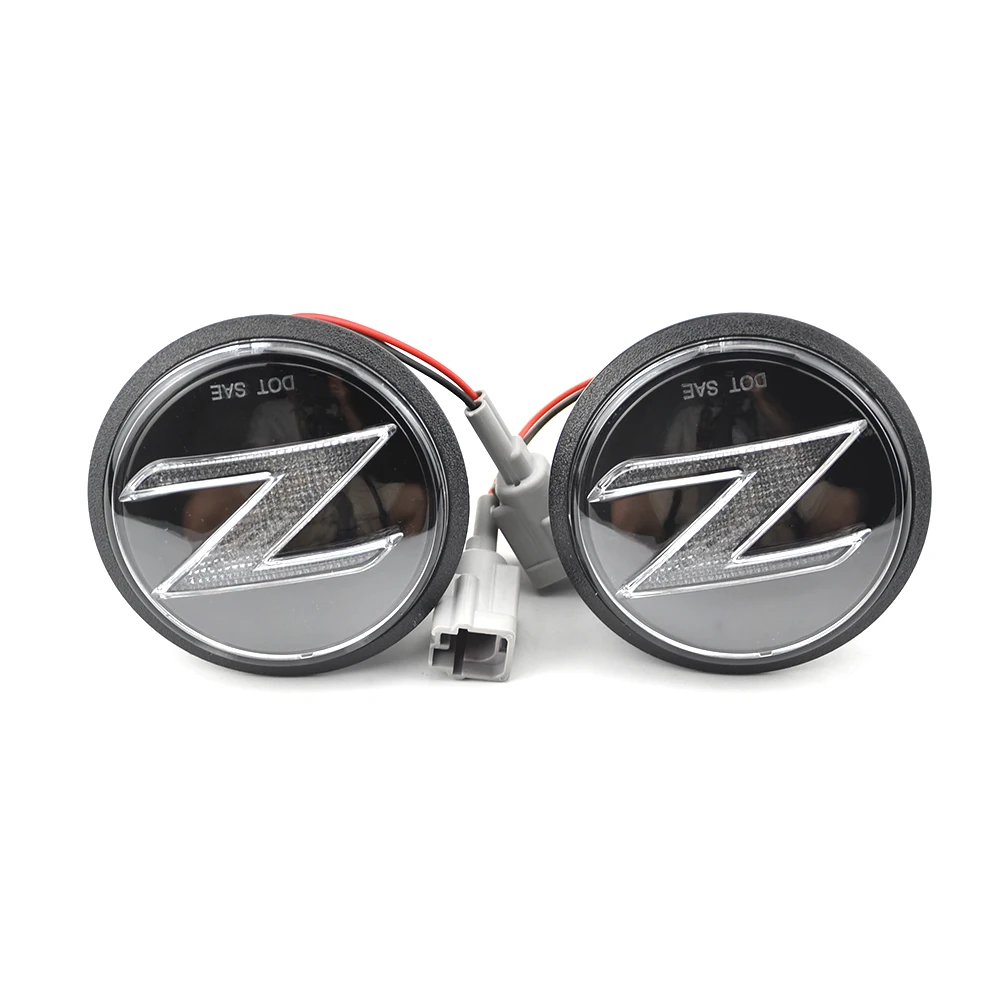

2Pcs Clear & Smoked Lens LED Side Fender Marker Turn Signal Lamp Assembly For Nissan 370Z Z34 2009-2020 350Z Z33 2003-2009