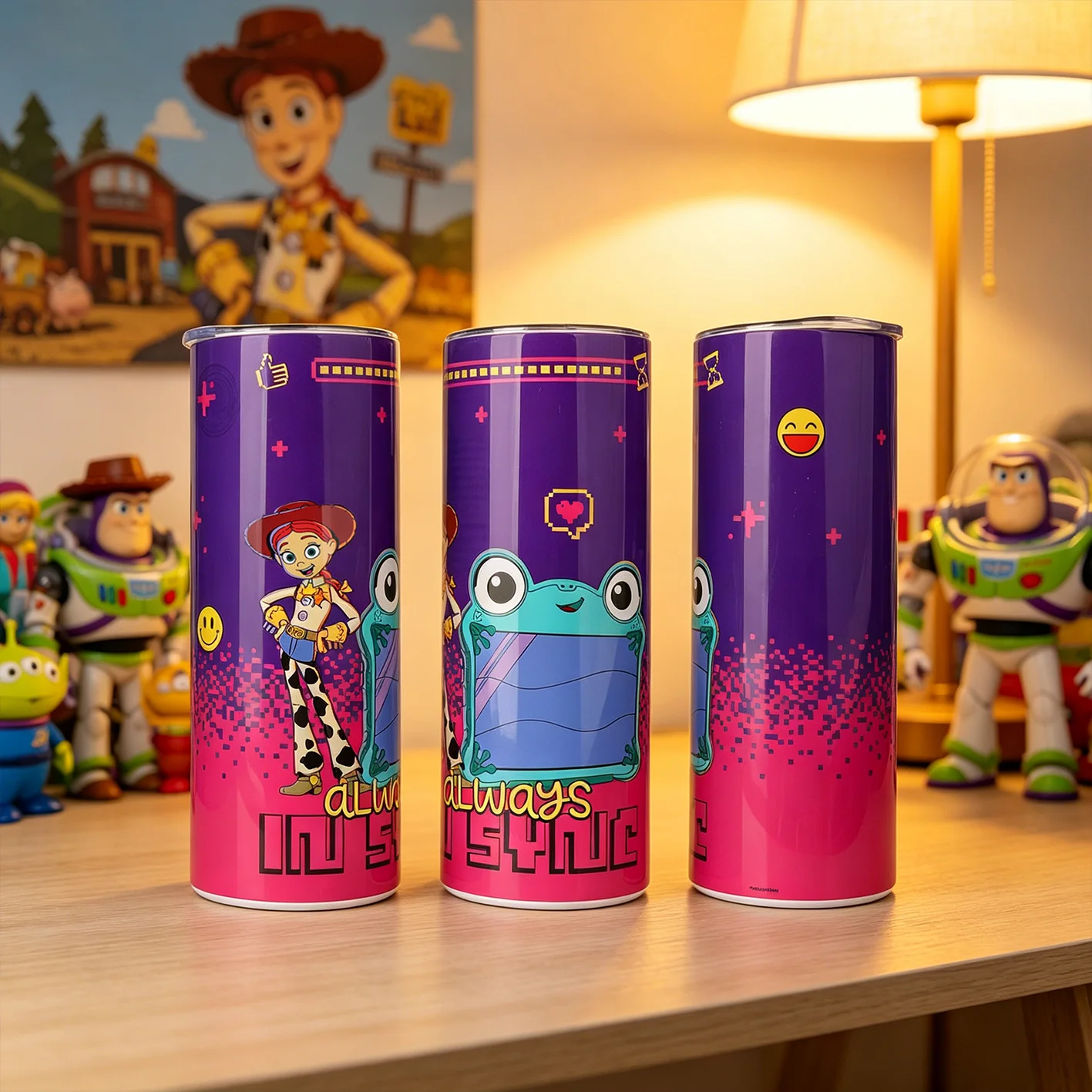 1pc 20oz Disney Toy Story Jessie & Lilypad Stainless Steel Tumbler Insulated Travel Mug with Lid & Straw for Fans Gift Daily Use - view 6
