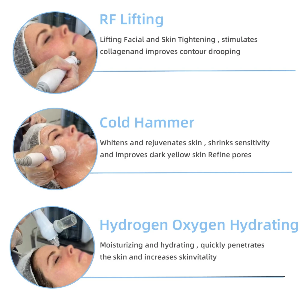 6/7 en 1 Dermabrasion Peel Spa Machine faciale rajeunissement de la peau Hydro Dermabrasion Hydro Aqua dispositif de soins de la peau visage nettoyage en profondeur