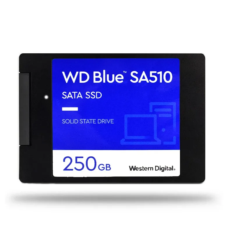 Imagem -02 - Western Data Azul Sa510 250gb Ssd Sata de 25 Polegadas com Velocidade de Leitura de até 555 mb s wd