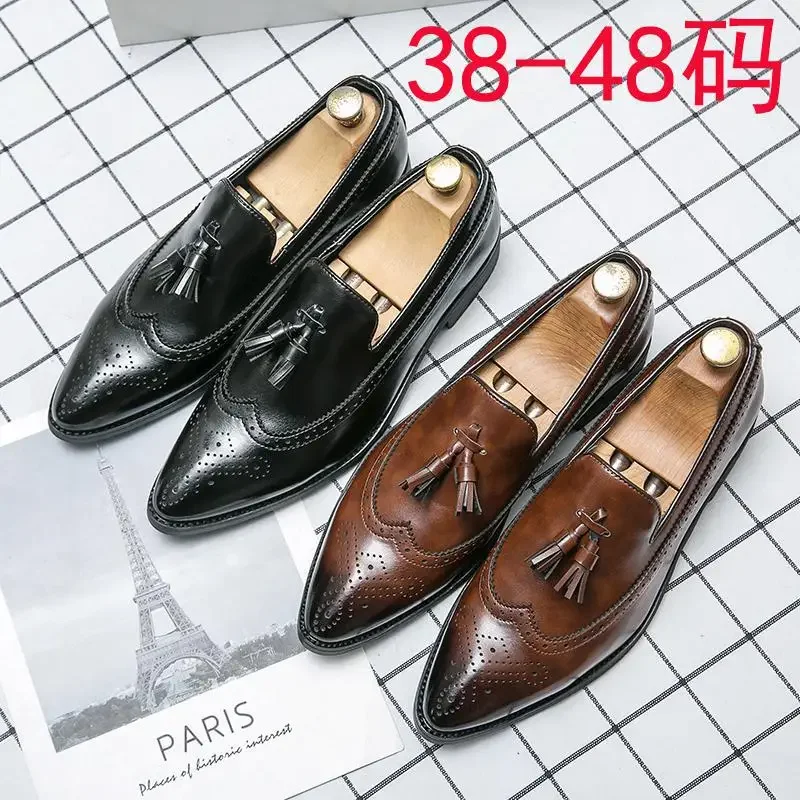 Vestito scarpe in pelle da uomo Business Casual abbigliamento formale scarpe in pelle britannica da uomo Business versione coreana scarpe sociali da ufficio Der