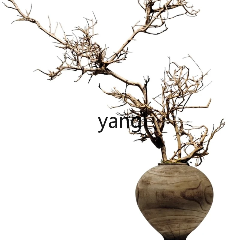 L'm'm Tea Table Simulation Dried Wood Twine Artificial Flower Decoration New Chinese Zen Green Plant Antique Ceramics