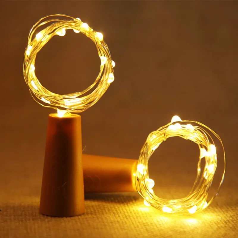 Imagem -04 - Led Copper Wire Wine Bottle Stopper String Lights Fairy Light Holiday Home Decor Natal Casamento Decoração de Aniversário Pcs por Lote