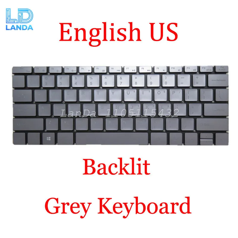 Silver-Gray/Black Laptop With Backlit US Keyboard For 한성컴퓨터 For Hansung TFX3150U TFX3412N English US New