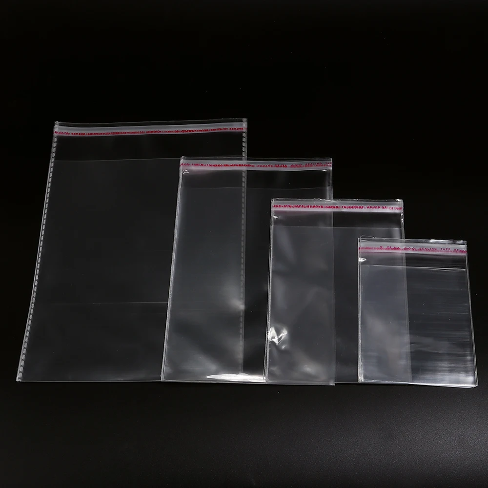 100 Stück transparente, selbstklebende Polybeutel, wiederverschließbare Kunststoff-Aufbewahrungsbeutel für Schmuck, Geschenke, Lebensmittel, Süßigkeiten, Kekse, Verpackungsbeutel