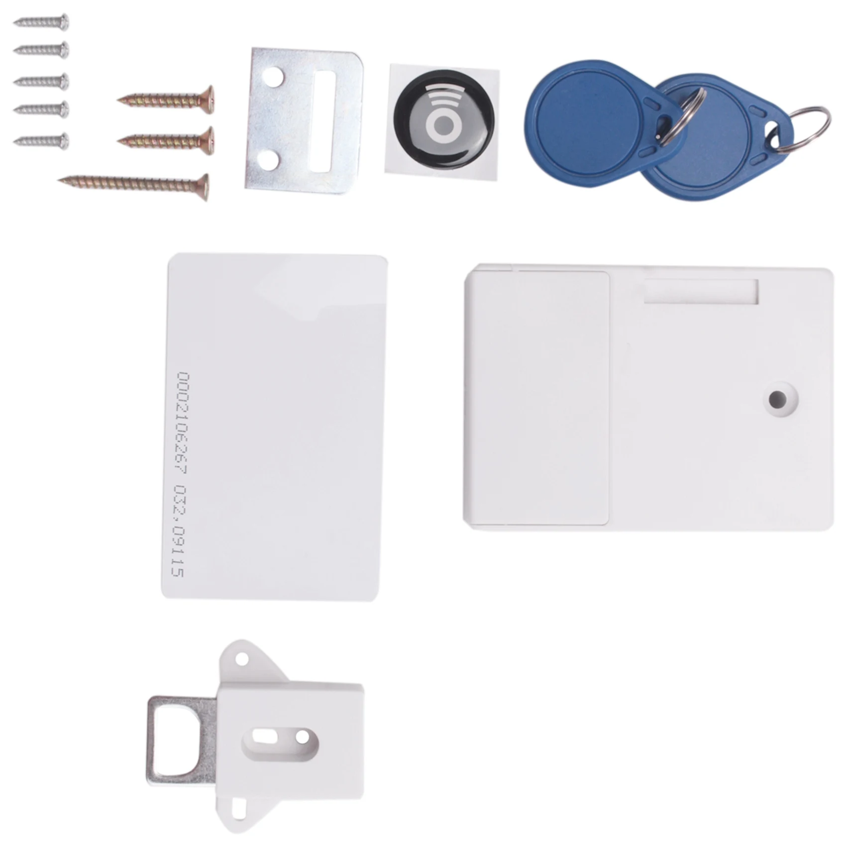 RFID Electronic Cabinet Lock DIY For Wooden Drawer Cabinet, Ready For Use & Programmable(White)