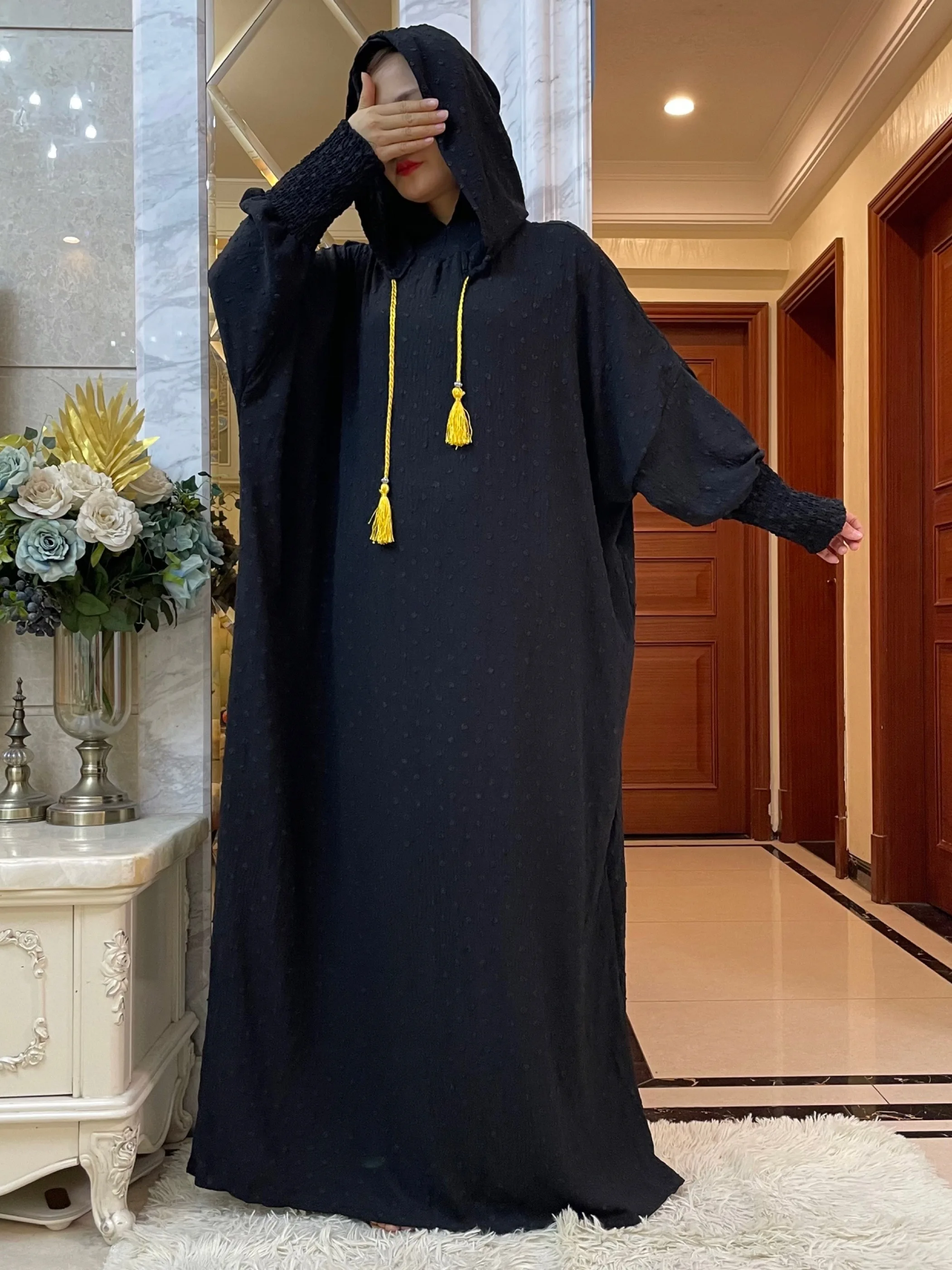 Muzułmańska suknia wieczorowa Abaya African Dress Batwing Sleeve Arab Dubai Long Woman Evening Robe Kaftan Moroccan Wedding Caftan Ramadan