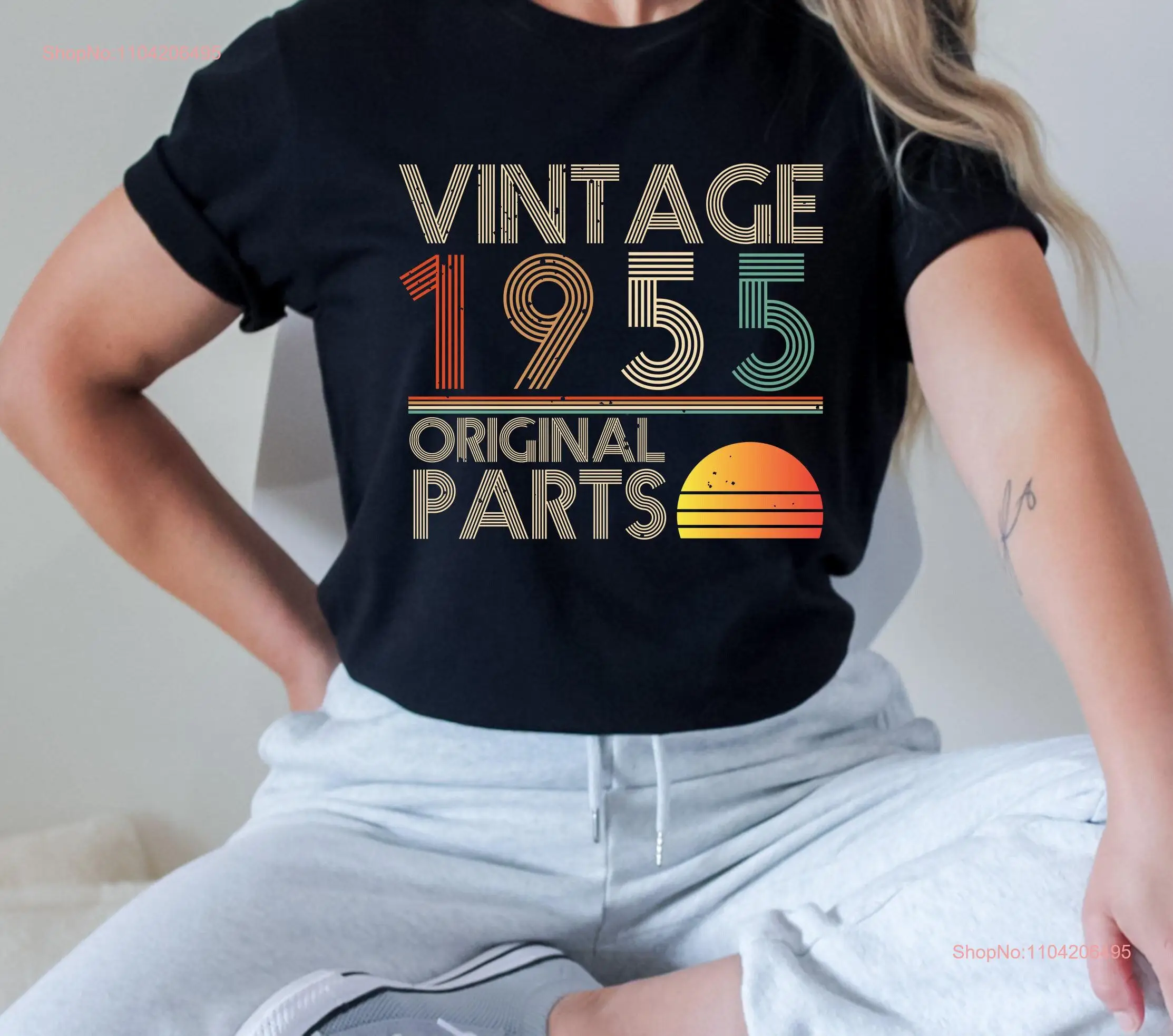 68th Birthday T Shirt For Women Vintage 1955 Best Friend Woman Men long or short sleeves