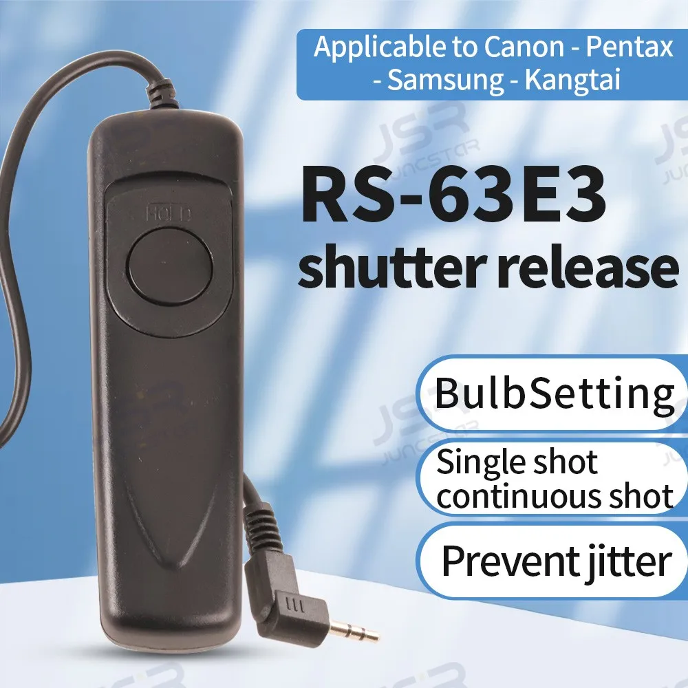 RS-63E3 Shutter Cable Suitable for Canon Pentax Samsung Camera Shutter Cable Remote Control Shooting Assistant Tool