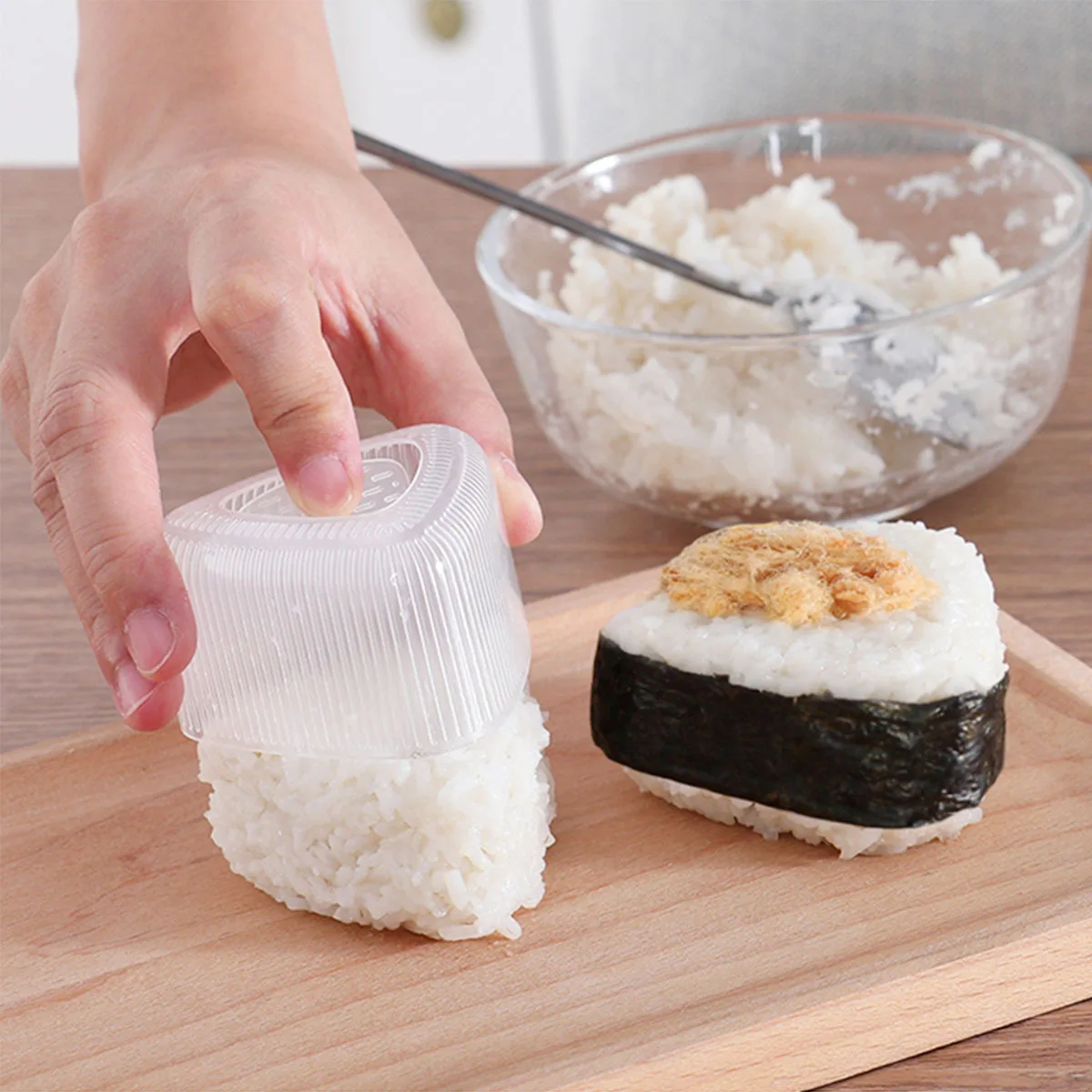 

3 set Rice Ball Mold Set Large Small Triangle Food Grade Plastic Diy Sushi Bento Mould Baking Accessories Kitchen Tool