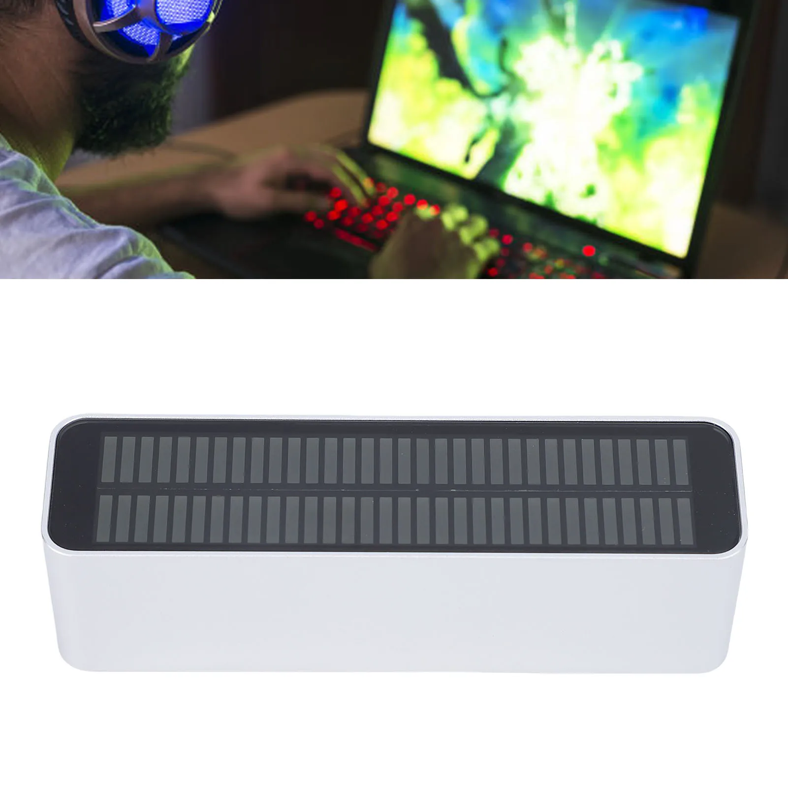 

Светодиодная музыкальная ритм-светильник, стереоиндикатор уровня, управление звуком или входной сигнал звуковой линии, корпус из алюминиевого сплава