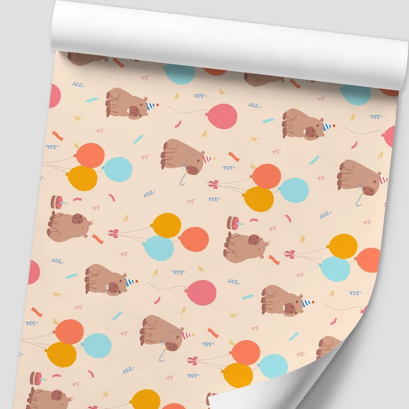 3/5/10 Stück A3+ Capybara Geschenkpapier Niedliches Kapibala Kraftpapier DIY Geschenkverpackung Kinder Geburtstag Hochzeit Party Deko Zubehör – Detail 4