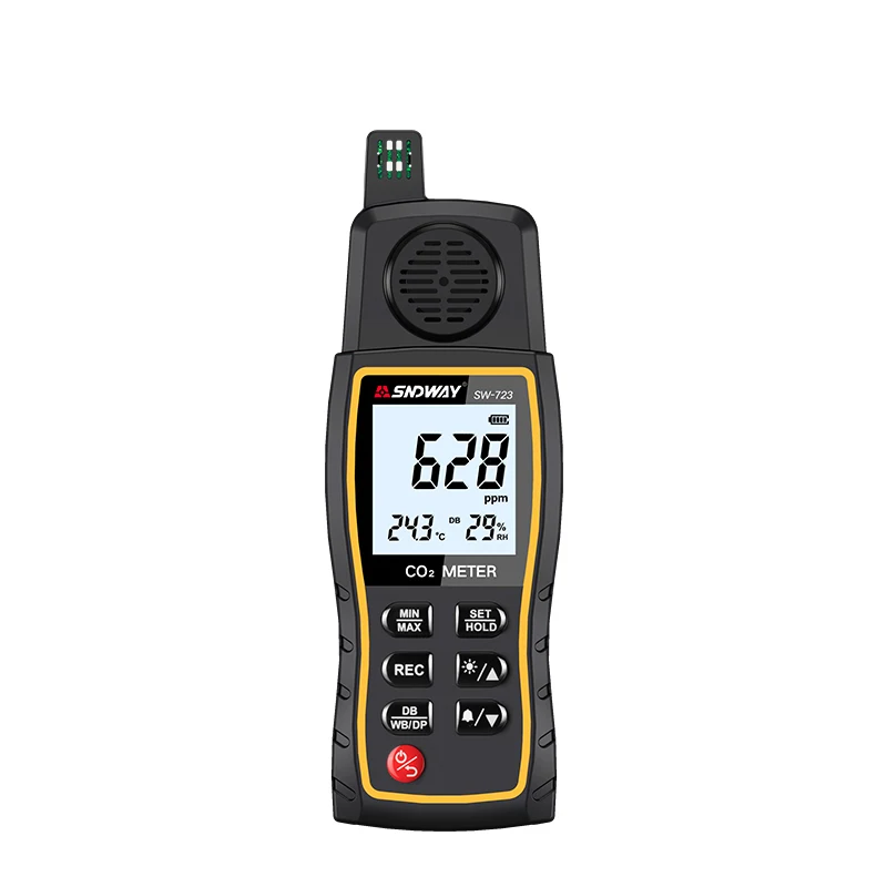 

Carbon dioxide detector concentration harmful environmental monitor household