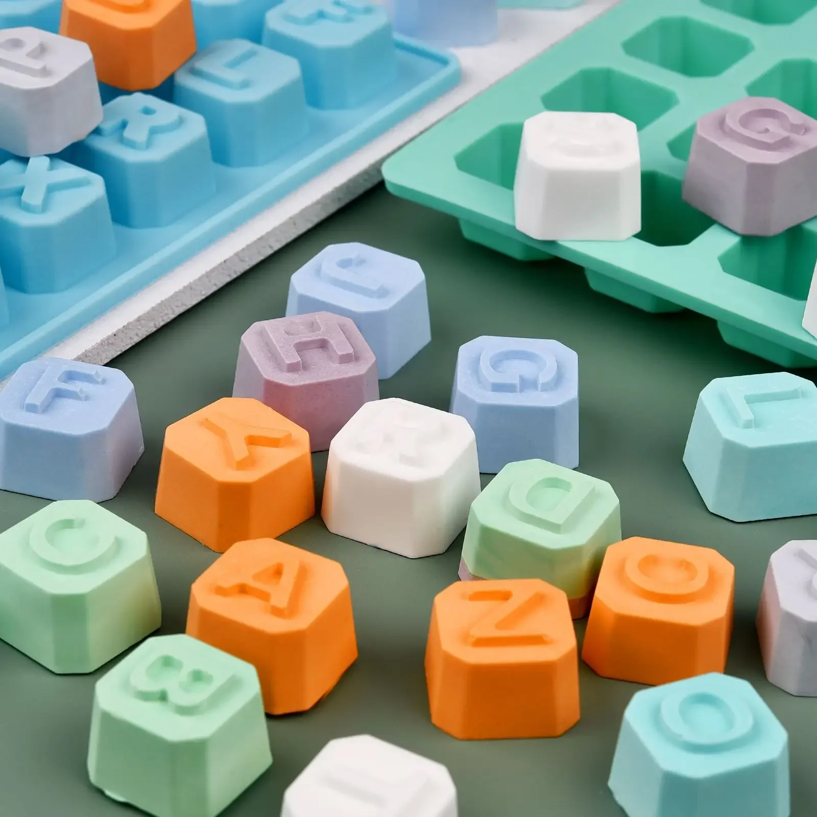 48 Letter Enghish Alphabet letter Silicone Mold Soap Mould Cake Cupcake bake Bakeware Chocolate Soap Diy Decorating Tools Mould view 5