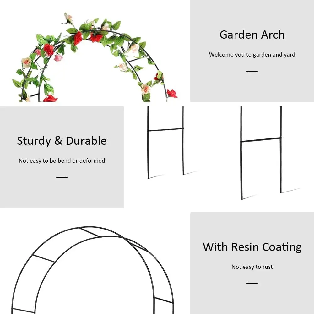 Garden Arch Trellis Metal Garden Arbor,Wedding Arches for Ceremony,Patio Trellis Archway,Plants Support Frame Party Decor