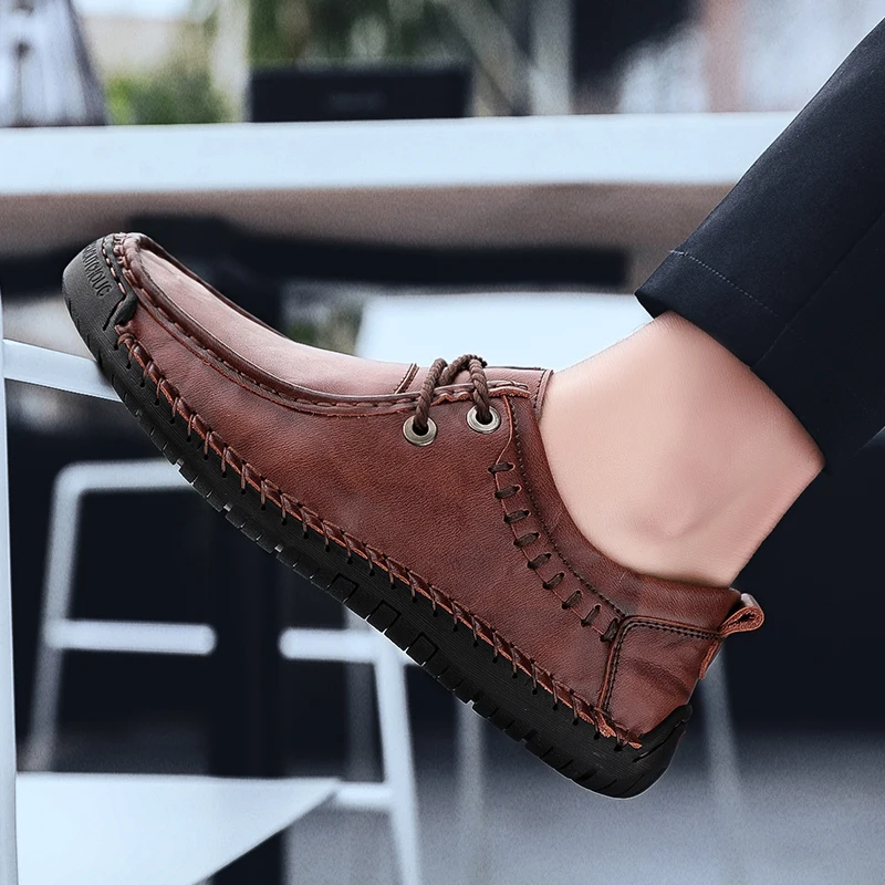 Platform Men Shoes Luxury Brand High Quality Oxford Shoes Men‘s Casual Lace Up Dress Shoes Loafers Shoes Moccasins Office Shoes