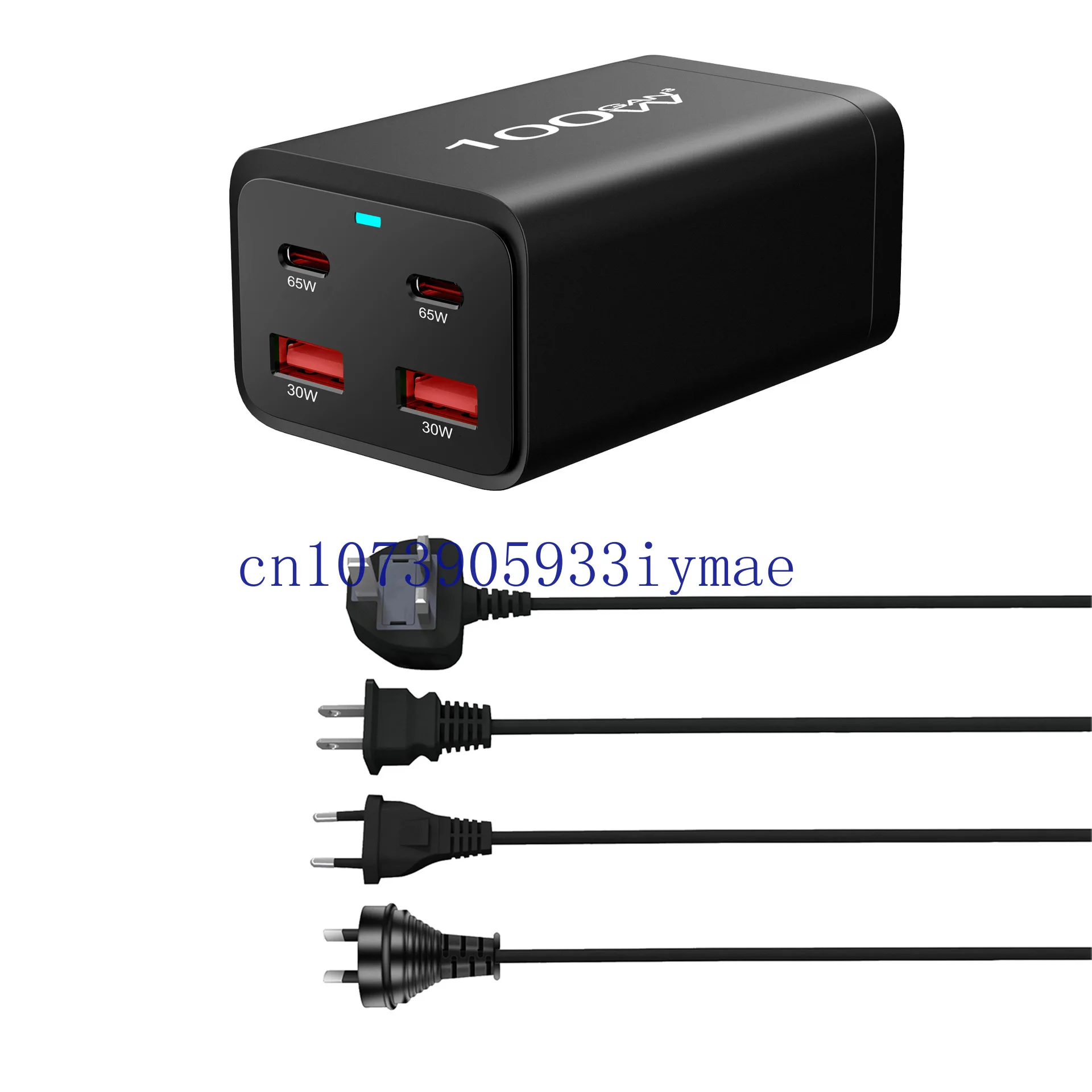 

100W Gallium Nitride PD Charger Cross border New 2A2C Desktop Charger 200W Multi functional PD Adapter