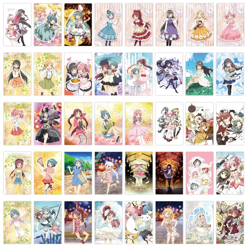 75PCS Puella Magi Madoka Magica  Anime Waterproof Cartoon Stickers Decoration Notebook Mobile Guitar Water Cup Suitcase Graffiti