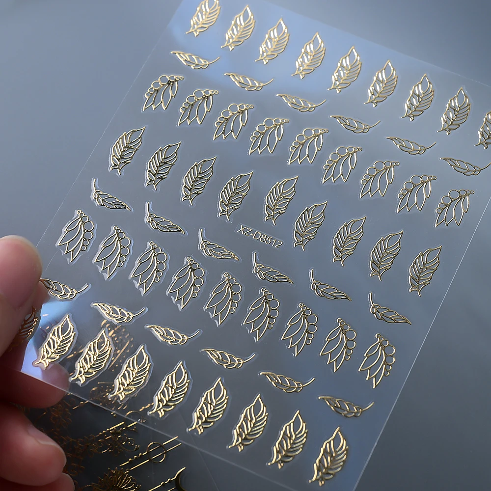 1 pz 3D luce dorata semplice striscia foglia adesivi per unghie specchio metallico design ologramma fascino decalcomanie per unghie decorazioni per manicure fai da te