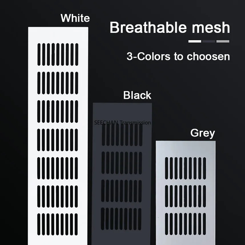 Width 50/60/80/100/150/200mm Ventilation Grills Aluminum Alloy Breathable Mesh Length 100-1000mm Cabinet Air Vent Cover Exhaust