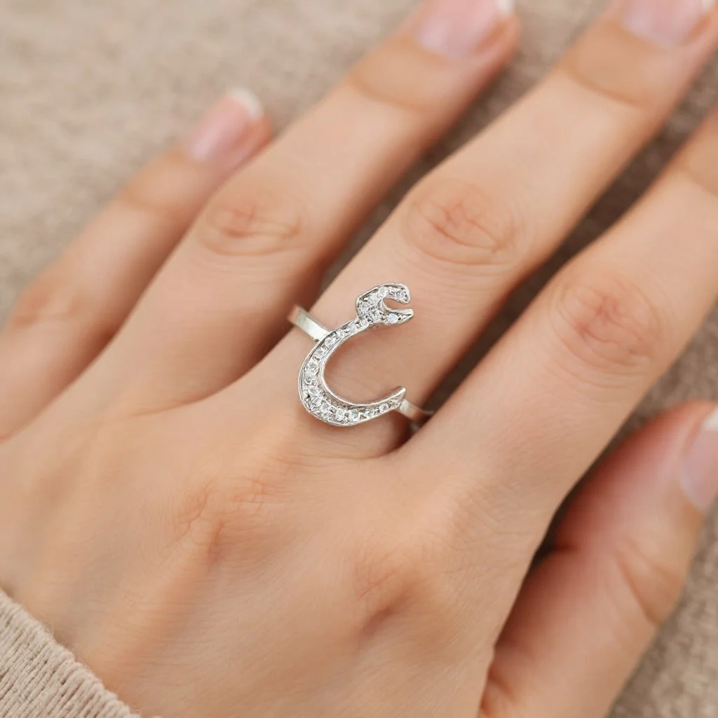 

Циркон на заказ, кольцо с арабской буквой, персонализированные кольца с буквами CZ, арабские мусульманские 3D роскошные ювелирные изделия, позолоченные 18 К, подарок для женщины