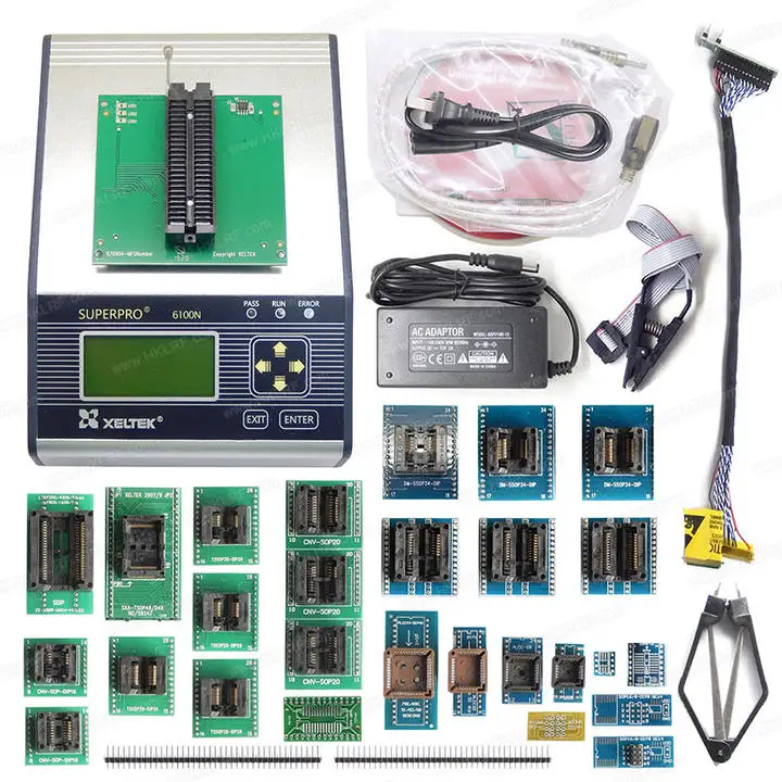 

SuperPro 6100N XELTEK Universal Programmer + 28 Adapters With IC Chip Extractor